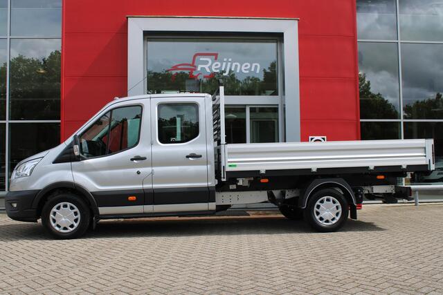 Ford TRANSIT 350 2.0 TDCI 130PK L3H1 DC TREND | KIPPER 3 ZIJDIG KANTELBAAR | KIEPWAGEN | OPEN LAADBAK | DUBBELE CABINE | TREKHAAK | DAB+ RADIO | CRUISE CONTROL | CLIMATE CONTROL | VERWARMBARE VOORRUIT | BLUETOOTH AUDIO | 7-PERSOONS | NIEUWE BUS! | 2800KG TREKGEWICHT! 
