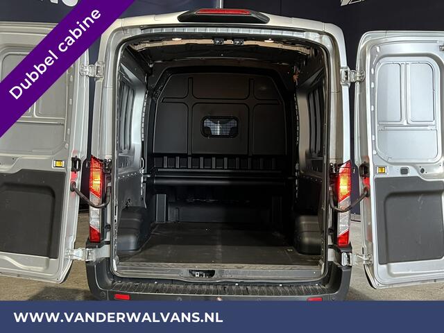 Ford TRANSIT 2.0 TDCI 130pk L3H2 Dubbele cabine Euro6 Airco | 6 Zits | Trekhaak | LED Cruisecontrol, parkeersensoren, verwarmde voorruit