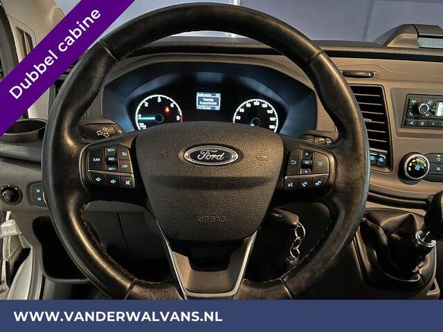 Ford TRANSIT 2.0 TDCI 130pk L3H2 Dubbele cabine Euro6 Airco | 6 Zits | Trekhaak | LED Cruisecontrol, parkeersensoren, verwarmde voorruit