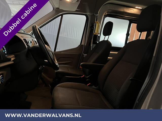 Ford TRANSIT 2.0 TDCI 130pk L3H2 Dubbele cabine Euro6 Airco | 6 Zits | Trekhaak | LED Cruisecontrol, parkeersensoren, verwarmde voorruit