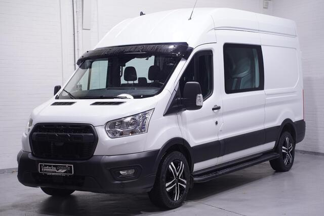 Ford TRANSIT 2.0 TDCi 130 pk Dubbel Cabine va 349,- p/m Navi 18" LMV, Raptor Grille, Treeplanken, Zonneklep, 6-Zits