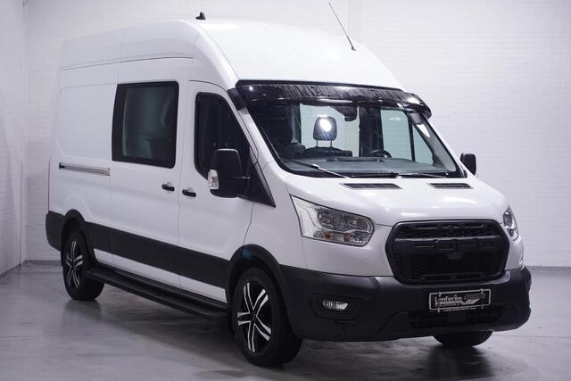 Ford TRANSIT 2.0 TDCi 130 pk Dubbel Cabine va 349,- p/m Navi 18" LMV, Raptor Grille, Treeplanken, Zonneklep, 6-Zits