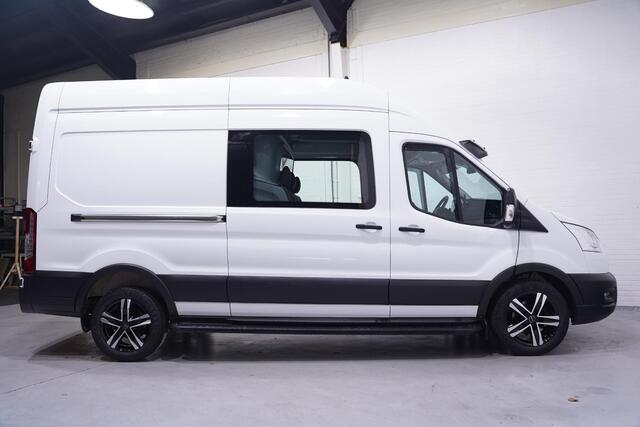 Ford TRANSIT 2.0 TDCi 130 pk Dubbel Cabine va 349,- p/m Navi 18" LMV, Raptor Grille, Treeplanken, Zonneklep, 6-Zits