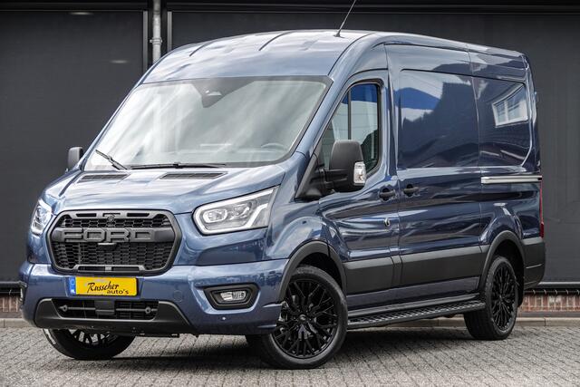 Ford TRANSIT L2H2 | 165Pk A8 Aut. | Raptor Edition | 2x Schuifdeur | Nieuw Model | Chrome Blue