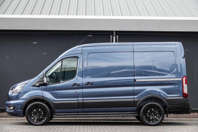 Ford TRANSIT L2H2 | 165Pk A8 Aut. | Raptor Edition | 2x Schuifdeur | Nieuw Model | Chrome Blue