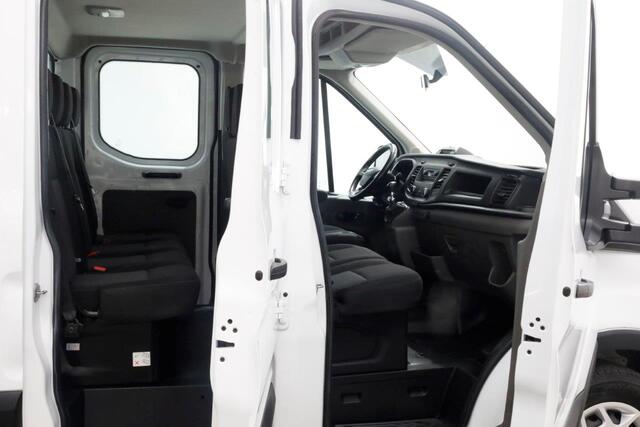 Ford TRANSIT 350 2.0 TDCI 130pk L3H1 D.C. Trend Open Laadbak Trekhaak 2800kg 11-2021