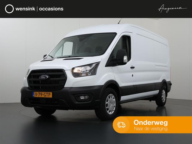 Ford TRANSIT 350 2.0 TDCI L3 H2 Trend Navigatie | Stoelverwarming | Trekhaak 2500 KG AHW | Airco | 3-Zits | NIEUW | Carplay - Android Auto | Laadruimte Pakket | Cruise Control | Multifuntioneel Stuurwiel