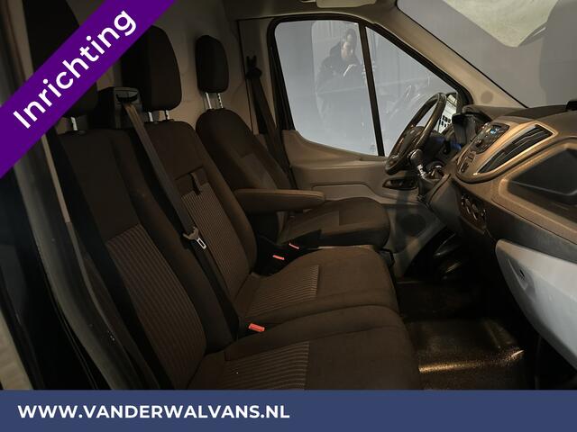 Ford TRANSIT 2.0 TDCI L2H2 inrichting Euro6 Airco | Imperiaal | Cruisecontrol | Trekhaak Parkeersensoren, Bijrijdersbank