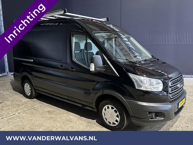 Ford TRANSIT 2.0 TDCI L2H2 inrichting Euro6 Airco | Imperiaal | Cruisecontrol | Trekhaak Parkeersensoren, Bijrijdersbank
