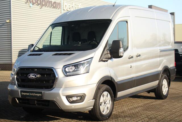 Ford TRANSIT 350 2.0TDCI 165pk L2H2 Limited | Automaat | L+R Zijdeur | 360° Camera | Adap. Cruise | Carplay/Android | Lease 771,- p/m