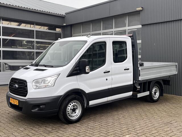 Ford TRANSIT 310 2.2 TDCI DC Openlaadbak Pick-up Airco Trekhaak 2150kg trekgewicht Bluetooth telefoon voorbereiding 7-Persoons Euro 5 open laadbak P-up Bakwagen Bpm vrij voor particulier gebruik!!