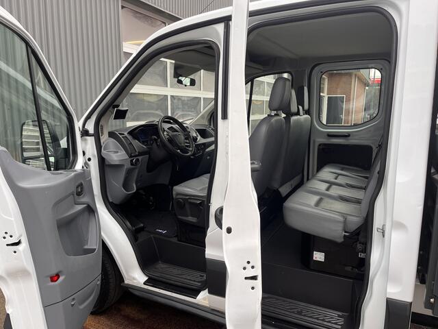 Ford TRANSIT 310 2.2 TDCI DC Openlaadbak Pick-up Airco Trekhaak 2150kg trekgewicht Bluetooth telefoon voorbereiding 7-Persoons Euro 5 open laadbak P-up Bakwagen Bpm vrij voor particulier gebruik!!