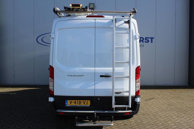 Ford TRANSIT 290 2.0-105pk TDCI L2H2 Ambiente. Totaal 6 stuks, rest wordt nog gepubliceerd. Compleet ingerichte Ford Transit ! Slechts 75.000km ! Camera, pdc v+a, airco, ladder achterd., opstaptrede met trekhaak, imperiaal met ladder, omvormer naar 220V etc etc.