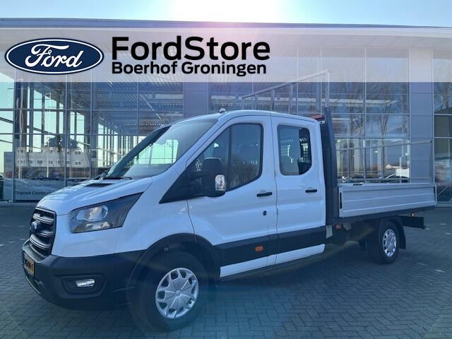 Ford TRANSIT 350 2.0 TDCI L3H1 DC Trend RWD 7PERSOONS I OPEN LAADBAK DUBBEL CABINE I AIRCO I CRUISE I TREKHAAK