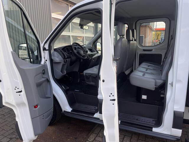 Ford TRANSIT 310 2.2 TDCI DC Openlaadbak Pick-up Airco Trekhaak 2150kg trekgewicht Bluetooth telefoon voorbereiding 7-Persoons Euro 5 open laadbak P-up Bakwagen Bpm vrij voor particulier gebruik!!