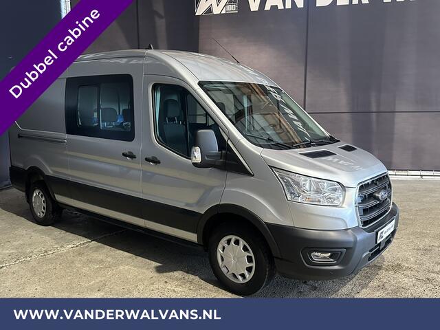 Ford TRANSIT 2.0 TDCI 131pk L3H2 Dubbele Cabine Euro6 Airco | 6-Zits | 2500kg Trekhaak | Cruisecontrol Parkeersensoren, Verwarmde voorruit