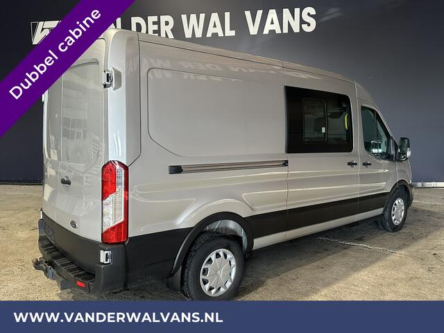 Ford TRANSIT 2.0 TDCI 131pk L3H2 Dubbele Cabine Euro6 Airco | 6-Zits | 2500kg Trekhaak | Cruisecontrol Parkeersensoren, Verwarmde voorruit