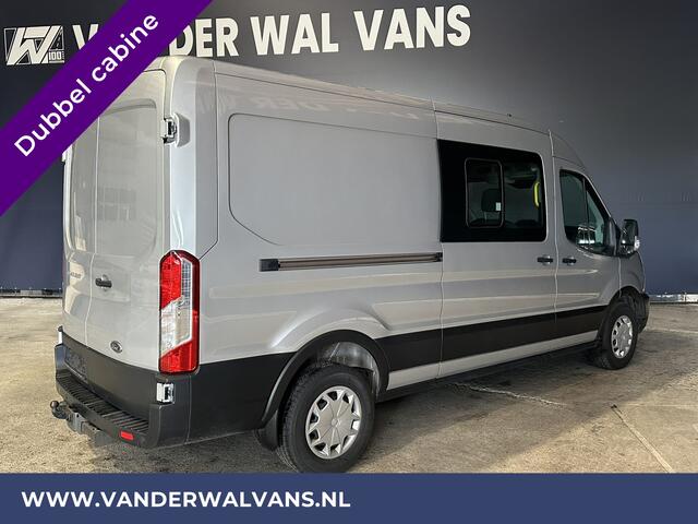 Ford TRANSIT 2.0 TDCI 131pk L3H2 Dubbele Cabine Euro6 Airco | 6-zits | 2500kg Trekhaak | Cruisecontrol, Parkeersensoren, Verwarmde voorruit