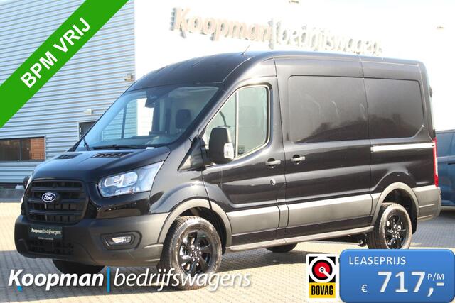 Ford TRANSIT 350 2.0TDCI 165pk L2H2 Trend | Automaat | 2800kg trekgewicht | L+R Zijdeur | Carplay/Android | Camera | Cruise | Sync 4 13" | Lease 717,- p/m