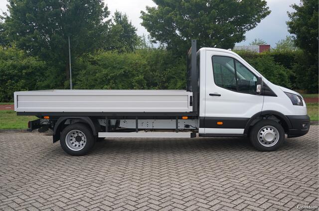 Ford TRANSIT 350L Open laadbak 170PK Dubbellucht L3 Airco, Camera, 3.5T, 230V Omv. Trekhaak! NR. 411