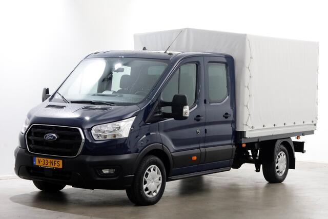 Ford TRANSIT 350 2.0 TDCI 130pk 4x4 L3H1 Trend D.C. Open laadbak met huif 06-2021
