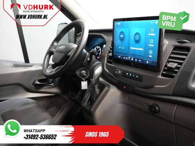Ford TRANSIT 350 2.0 TDCI 170 pk Aut. Jumbo L4H3 RWD BPM VRIJ! 270 Gr. Deuren/ Climate/ Betimmerd/ Camera/ Carplay/ Cruise/ PDC