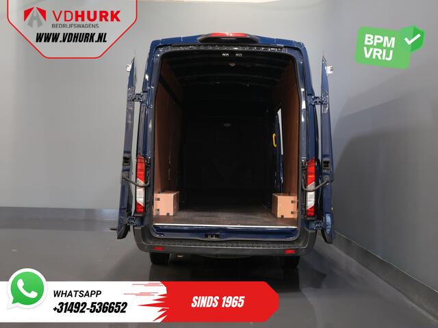 Ford TRANSIT 350 2.0 TDCI 170 pk Aut. Jumbo L4H3 RWD BPM VRIJ! 270 Gr. Deuren/ Climate/ Betimmerd/ Camera/ Carplay/ Cruise/ PDC