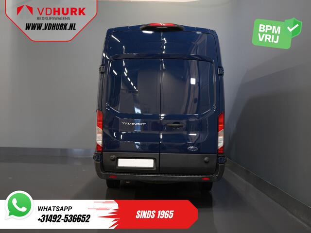 Ford TRANSIT 350 2.0 TDCI 170 pk Aut. Jumbo L4H3 RWD BPM VRIJ! 270 Gr. Deuren/ Climate/ Betimmerd/ Camera/ Carplay/ Cruise/ PDC