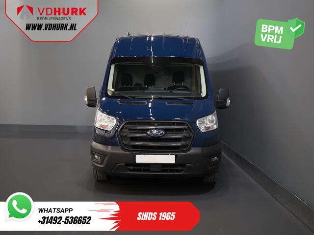 Ford TRANSIT 350 2.0 TDCI 170 pk Aut. Jumbo L4H3 RWD BPM VRIJ! 270 Gr. Deuren/ Climate/ Betimmerd/ Camera/ Carplay/ Cruise/ PDC