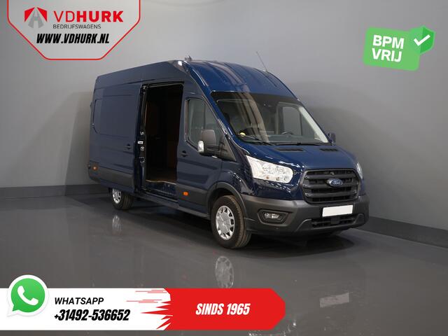 Ford TRANSIT 350 2.0 TDCI 170 pk Aut. Jumbo L4H3 RWD BPM VRIJ! 270 Gr. Deuren/ Climate/ Betimmerd/ Camera/ Carplay/ Cruise/ PDC