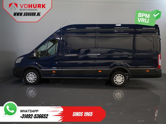 Ford TRANSIT 350 2.0 TDCI 170 pk Aut. Jumbo L4H3 RWD BPM VRIJ! 270 Gr. Deuren/ Climate/ Betimmerd/ Camera/ Carplay/ Cruise/ PDC