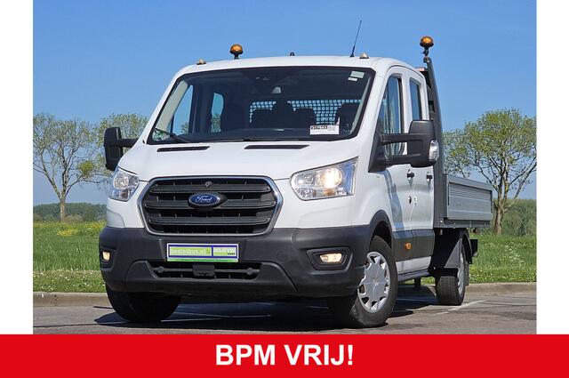 Ford TRANSIT 350 2.0 TDCI L4H1 DC Trend Open Laadbak, Adaptieve Cruise, Airco, Trekhaak, Camera, 170 PK, Euro6!