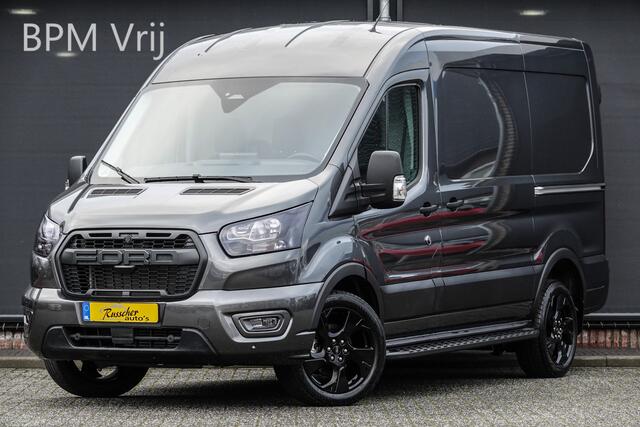 Ford TRANSIT L2H2 | 165Pk A8 Aut. | Raptor Edition | 2x Schuifdeur | Achteruitrijcamera | Trekhaak | 19'' | Magnetic Grey