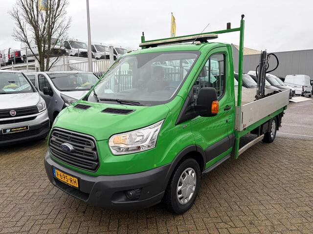 Ford TRANSIT 130pk airco open laadbak met hiab t-clx 013 kraan 2x steunpoot achter