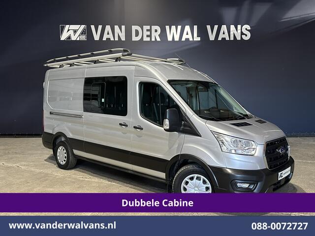 Ford TRANSIT 2.0 TDCI 131pk L3H2 Dubbele Cabine Euro6 Airco | 7-Zits | Imperiaal | 2500kg Trekhaak | Cruisecontrol Verwarmde voorruit, Parkeersensoren