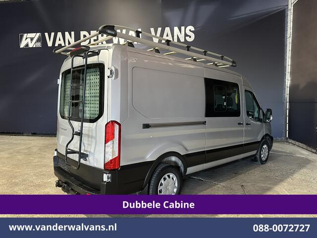 Ford TRANSIT 2.0 TDCI 131pk L3H2 Dubbele Cabine Euro6 Airco | 7-Zits | Imperiaal | 2500kg Trekhaak | Cruisecontrol Verwarmde voorruit, Parkeersensoren