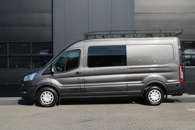 Ford TRANSIT 350 2.0 TDCI L3H2 DC 6Zits Trend 130pk - Trekhaak - Impriaal - Cruise - Raptor Grill - Rijklaar