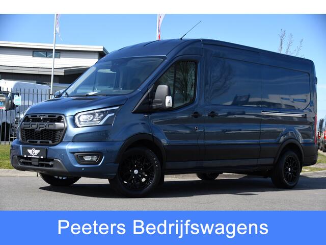 Ford TRANSIT 350 2.0 TDCI L3H2 Limited PB Edition Camera, Cruise, Carplay, 2 x schuifdeur, 185pk, Automaat, Xenon, Multimedia, Trekhaak, Uniek!