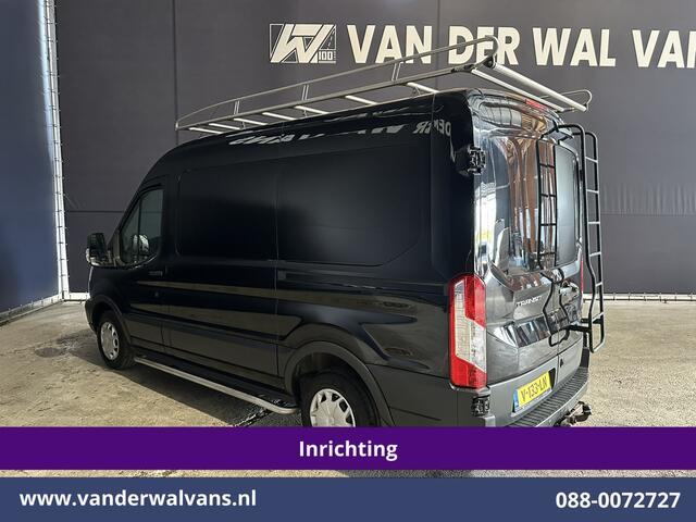 Ford TRANSIT 2.0 TDCI 130pk L2H2 inrichting Euro6 Airco | Camera | Imperiaal | Sidebars | Trekhaak 2540kg Cruisecontrol, Verwarmde Voorruit, Trap, Parkeersensoren, Bijrijdersbank