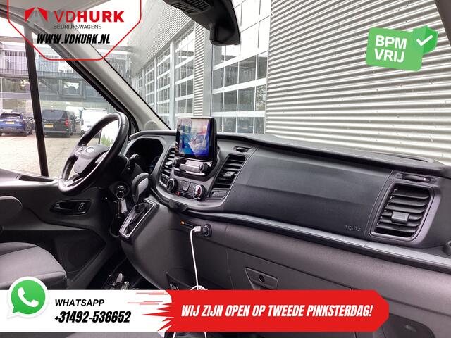 Ford TRANSIT 350 2.0 TDCI 185 pk Aut. L3H3 Riem V.V/ 2xSchuifdeur/ Bi-Xenon/ Elek.Stoel/ Carplay/ Stoelverw./ Camera/ Cruise/ PDC/ Navi