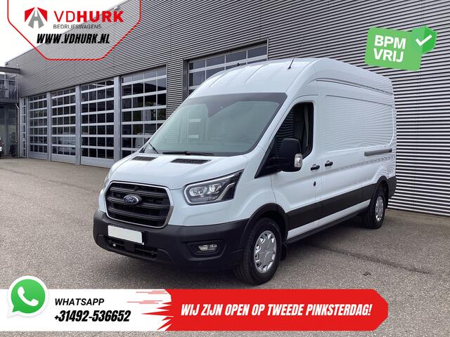 Ford TRANSIT 350 2.0 TDCI 185 pk Aut. L3H3 Riem V.V/ 2xSchuifdeur/ Bi-Xenon/ Elek.Stoel/ Carplay/ Stoelverw./ Camera/ Cruise/ PDC/ Navi