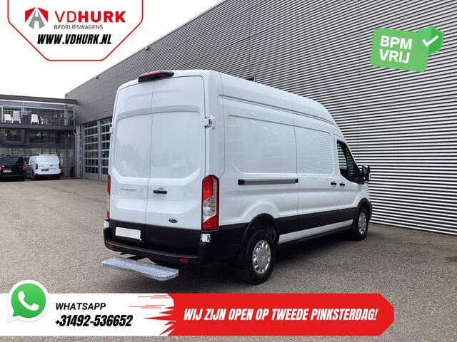 Ford TRANSIT 350 2.0 TDCI 185 pk Aut. L3H3 Riem V.V/ 2xSchuifdeur/ Bi-Xenon/ Elek.Stoel/ Carplay/ Stoelverw./ Camera/ Cruise/ PDC/ Navi