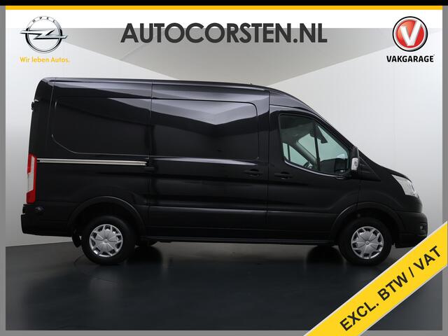 Ford TRANSIT 310 2.0TDCI 130PK L2H2 3-Persoons Navi* Camera Apple Carplay Android Auto Cruise Control Lane Assist Pdc Trend Stoelverwarming Elek.Stoel Wifi DAB Betonplex Vloer Wandbetimmering Schuifdeur 1e Eigenaar Euro 6
