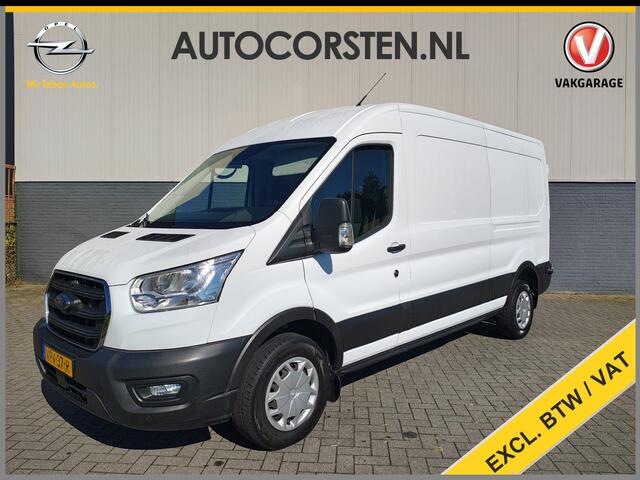 Ford TRANSIT 350 2.0TDCI 130PK Euro 6 L3H2 3-Persoons Camera Stoelverwarming Airco Cruise Control Bluetooth Pdc Voorruit verwarmbaar Wandbetimmering Schuifdeur Wifi Dealeronderhouden