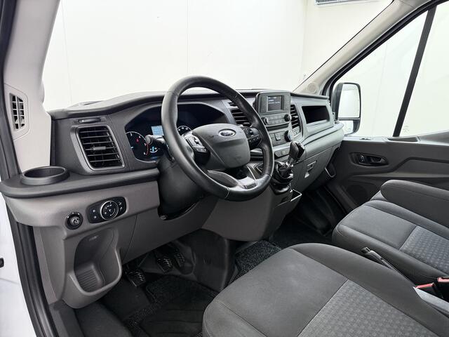 Ford TRANSIT 350 2.0TDCI 130PK Euro 6 L3H2 3-Persoons Camera Stoelverwarming Airco Cruise Control Bluetooth Pdc Voorruit verwarmbaar Wandbetimmering Schuifdeur Wifi Dealeronderhouden