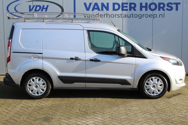 Ford TRANSIT CONNECT 1.5-75pk TDCI L1 Trend. Dames en heren ondernemers, let op: nette bedrijfswagen, goed voor nog jaren veilig en plezierig vervoer ! Airco, telefoonvoorb., trekhaak, imperiaal, laadruimte betimmerd etc.