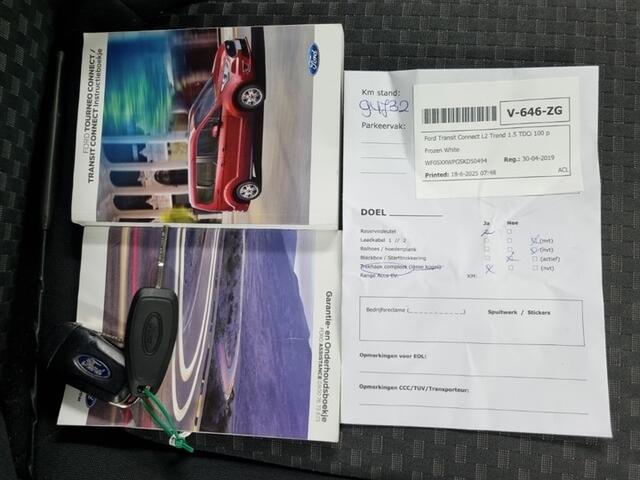 Ford TRANSIT CONNECT 1.5 EcoBlue L2 Trend (100 PK) 1e-Eig. & Dealer-Onderh. BOVAG-Garantie. NL-Auto, Trekhaak, Navigatie, Bluetooth, Airco