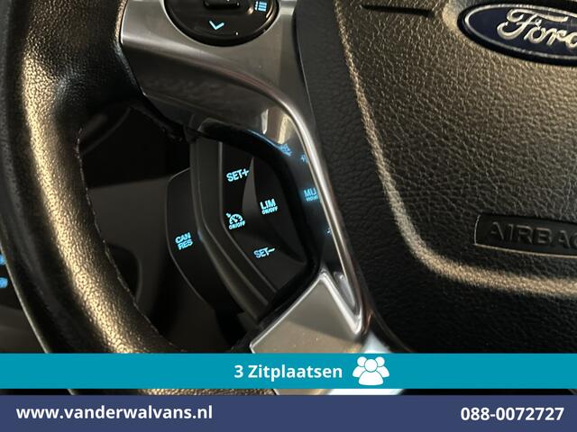 Ford TRANSIT CONNECT 1.5 EcoBlue 120pk L2H1 Euro6 Airco | 3-Zits | Camera | Apple Carplay | Cruisecontrol Stoelverwarming, Verwarmde voorruit, Parkeersensoren, Bijrijdersbank, 1500kg trekvermogen