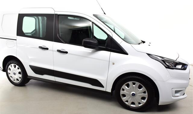 Ford TRANSIT CONNECT 3-Zits 1.0 Ecoboost L1 Camera, Zij-Ramen, 53dKM, all season banden, voorruit verwarmbaar, achterdeuren met beglazing, rubberen matten passagiersruimte, achter camera, park hulp, calculatie tafel, hill hold, airco,, parkeerpilootsysteem achter, nieuwe laad