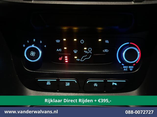 Ford TRANSIT CONNECT 1.5 EcoBlue 100pk L2H1 *Rijklaar Direct Rijden* Euro6 Airco | 3-Zits | Cruisecontrol | Stoelverwarming | Verwarmde voorruit Parkeersensoren, Bijrijdersbank